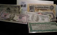 Facsimile, Satirical, and Funny Currency Banknote group.
