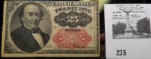 Series of 1874 U.S. Twenty-Five Cent Fractional Banknote.