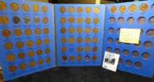 1941-1964 Partial Set of Lincoln Cents in a blue Whitman folder.