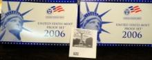 (2) 2006 S U.S. Proof Sets in original boxes as issued.