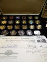 Westward Journey Set of Jefferson Nickels, including Gold plated, silver plated, hologrammed, & Colo