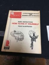 vintage, Sears Roebuck basic instruction, how to fix it yourself mowers in outboards