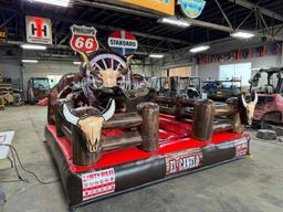 INFLATABLE BULL RIDE WITH BLOWER