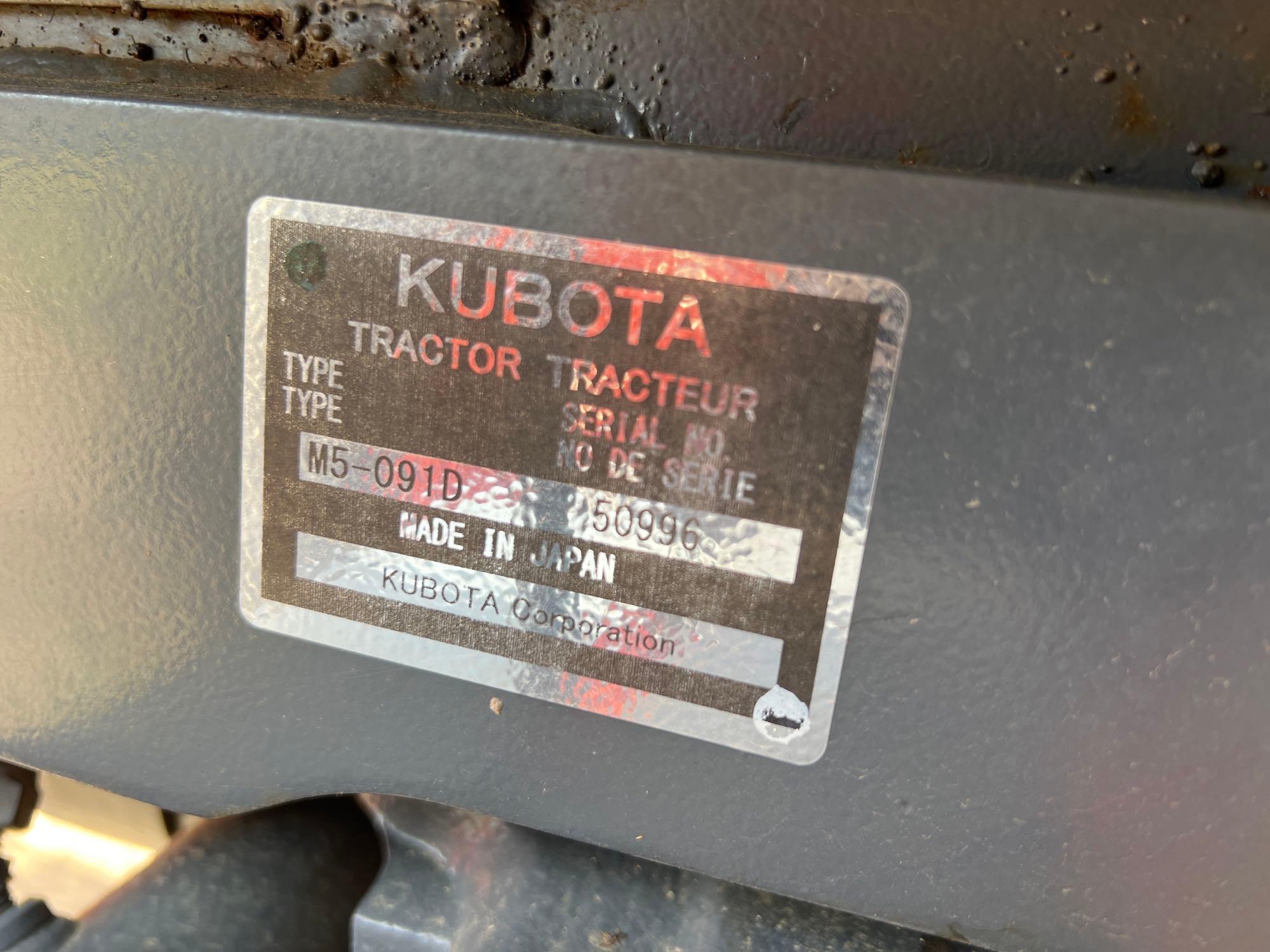 2015 KUBOTA M5-091 TRACTOR