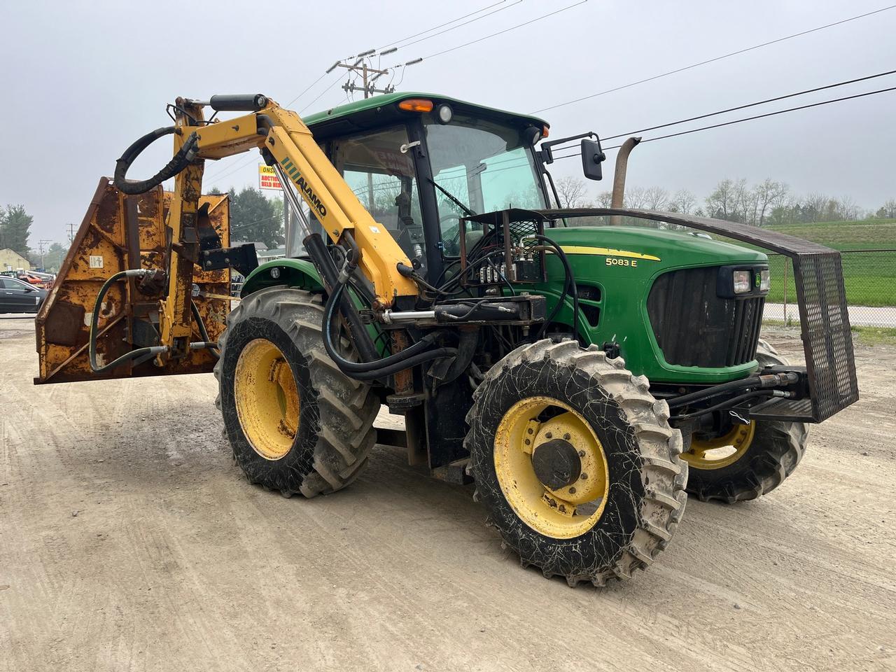 John Deere 5083E Tractor with Boom Mower