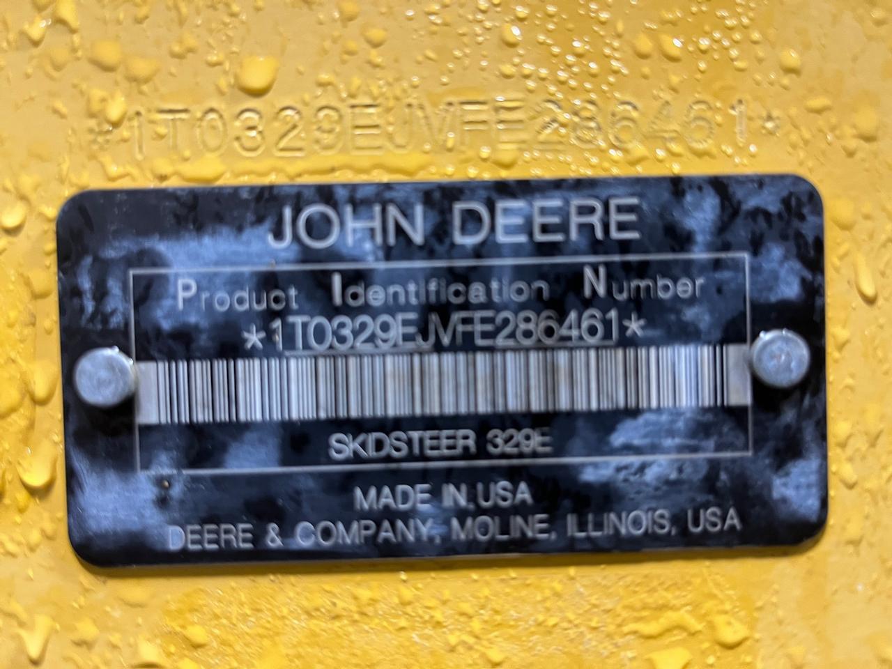 2015 John Deere 329E Skid Steer Loader