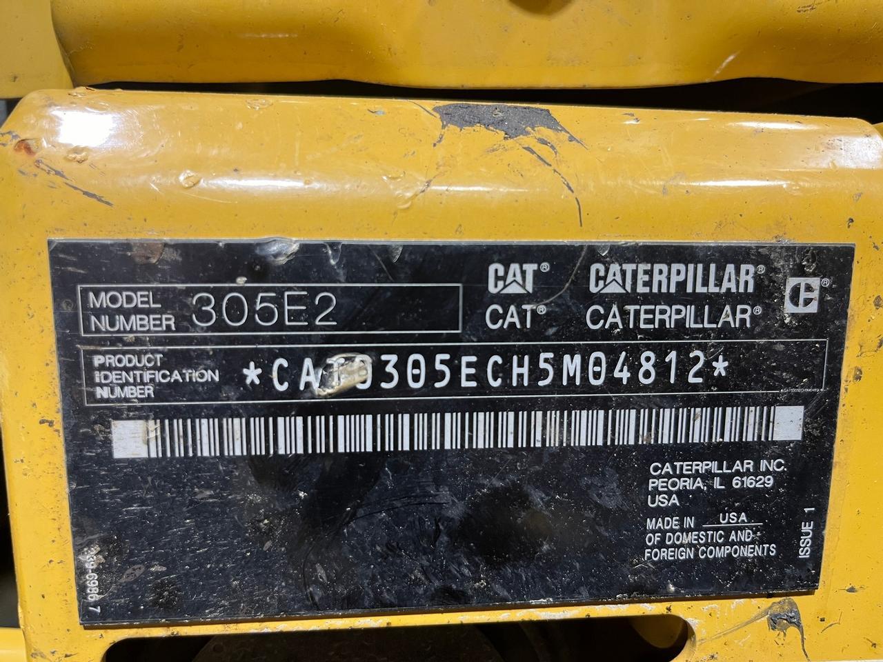 2017 Caterpillar 305E2 CR Mini Excavator