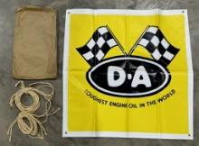 Vintage NOS DA Speed Sport Racing Motor Oil Banner