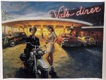 David Uhl Harley-Davidson "Val's Diner" Giclee