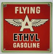 SSP Flying A Ethyl Gasoline Pump Sign 10in x 10in