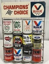Vintage Valvoline Racing Oil (12) Can Display Rack