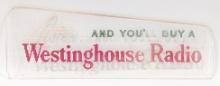 Vintage Westinghouse Radio Advertising Sign