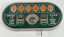 Vintage H.C. Evans Table Top Gambling Dice Game