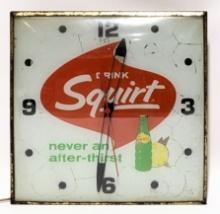 Vintage Squirt Soda Advertising PAM Clock