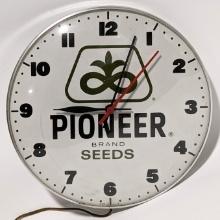 Vintage Pioneer Brand Seeds Advertising Clock