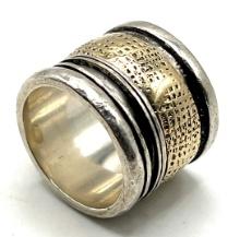 Sterling Silver Handcrafted Cigar Band Ring