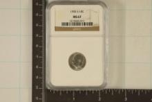 1955-S SILVER ROOSEVELT DIME NGC MS67