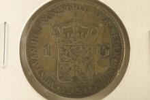 1931 NEDERLANDS SILVER 1 GULDEN .2315 OZ. ASW