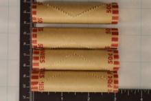 4-50 CENT SOLID DATE ROLLS OF 2007 LINCOLN CENTS