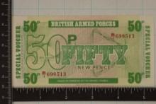 6TH SERIES BRITISH ARMED FORCES 50 NEW PENCE