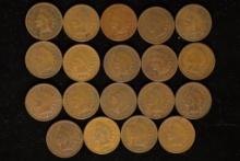 19 ASSORTED INDIAN HEAD CENTS 1901-1908