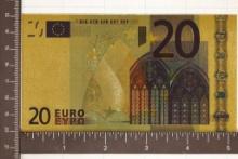 24KT GOLD FOIL 2002 TWENTY EURO BILL