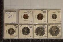 1967 NEW ZEALAND 7 COIN PROOF SET: 1,2,5,10,20,