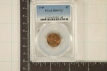 1945 LINCOLN WHEAT CENT PCGS MS65RD