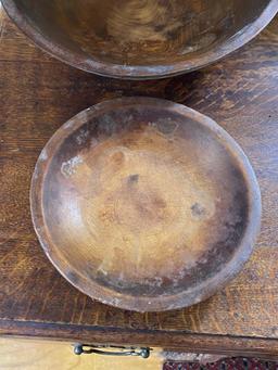 PAIR OF WOODEN BOWLS