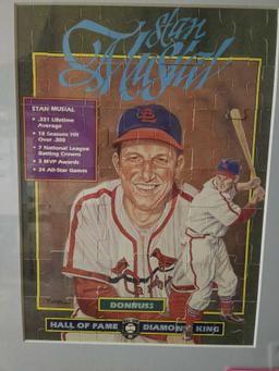 DONRUSS STAN MUSIAL PUZZLE FRAMED