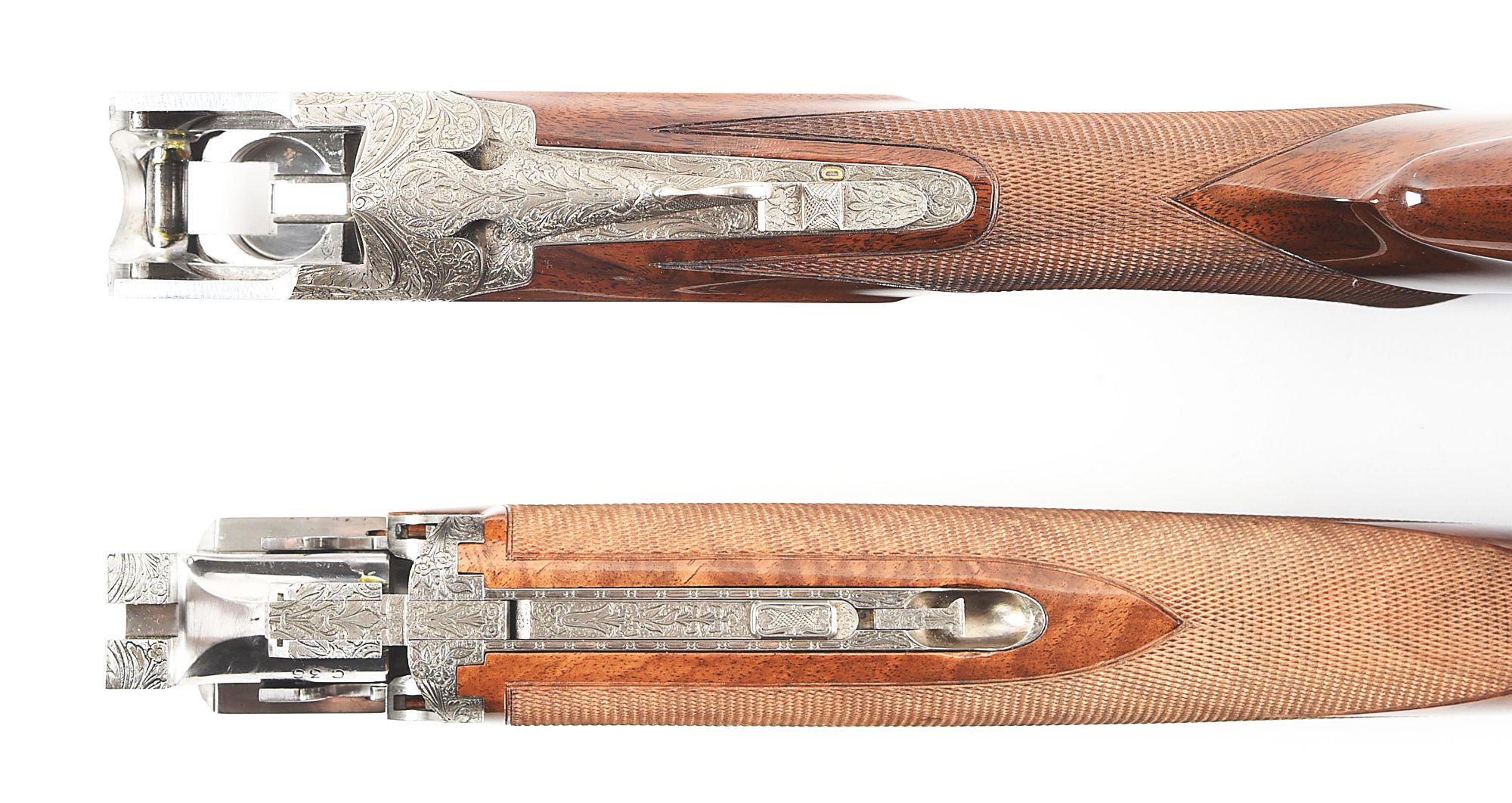 (M) BROWNING C GRADE EXHIBITION 20 GAUGE OVER/UNDER SHOTGUN ENGRAVED BY BAERTEN, WITH CASE.