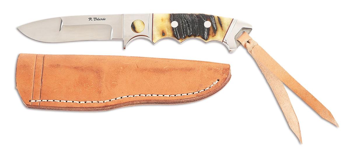 RICARDO VELARDE 8 - 1/2" PRO HUNTER WITH HIMALAYAN SHEEP HORN GRIP.