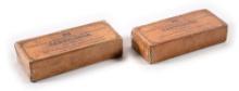 LOT OF 2: BOXES OF ANTIQUE AMMUNITION.