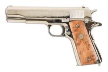 (C) COMMEMORATIVE COLT 1911 A1 WORLD WAR II EUROPEAN THEATRE OF OPERATIONS .45 ACP SEMI AUTOMATIC PI