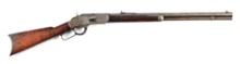 (A) WINCHESTER MODEL 1873 LEVER ACTION RIFLE (1883).