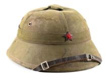 VIETNAM WAR NVA PITH HELMET CAPTURED AT A SHAU VALLEY.