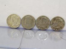 4 KENNDY HALF DOLLARS 1964,1971, 1976 & 1983