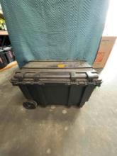 23 in. 50 Gal. Black Rolling Toolbox with Keyed Lock and Portable Hand Tool Tray