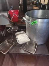 Lot of Assorted Kitchen Pots pans and trays