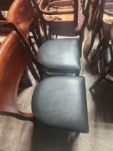(4)Wooden Restaurant Chair Gray Seat