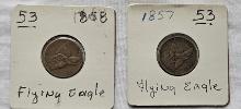 1857 & 1858 Flying Eagle Pennies