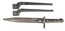 Three Bayonets: One Turkish Mauser & Two British Military WWII #4 Enfield Rifle Spike Bayonets (J...