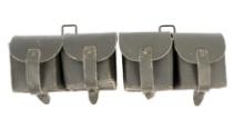 Two Italian Military WWII Carcano Rifle Ammo Pouches (A)