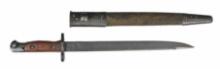 British Military Pacific Theater Isapore MK-III Enfield Rifle Bayonet (J2D)
