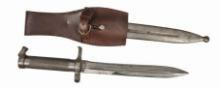 Swedish Military WWI-II issue Mauser Rifle Bayonet & Frog (J2D)