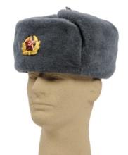 Soviet Military Communist Ushanka Winter "Fish Fur" Cold-Weather Cap (A2B)