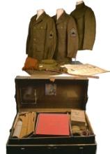 US WWI Soldier who joined the Canadian Expeditionary Force - his Trunk, Uniforms & Items (HRT)