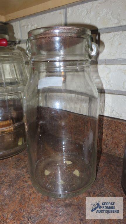 Wire handled glass jug