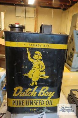 Dutch boy linseed oil can
