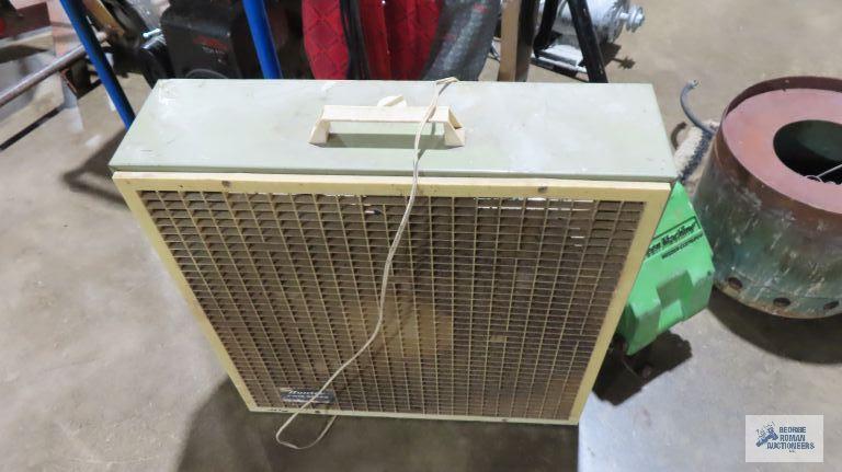 Lot of sweepers, fan, propane heater and etc